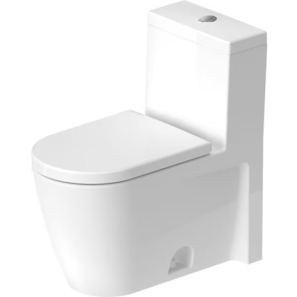 One-Piece Toilet Starck 2 W.Mech., Siphon Jet, Elong., Het White, Duravit, Mfr#: 2133010005